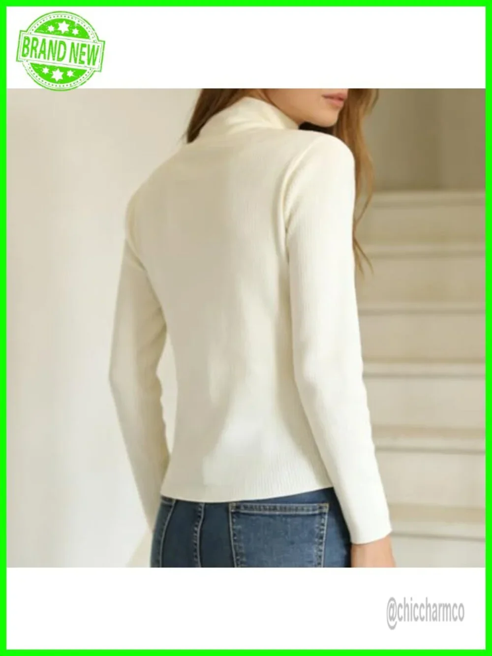 Soft Ribbed Cable Knit Zip Up Cardigan, Chunky Collared Sweater Coat, Long